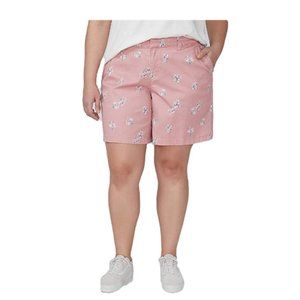 NWT Lane Bryant Women's Pink Floral Girlfriend Shorts Size 22